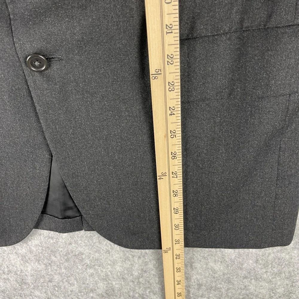 VTG Oxxford Blazer Sport Coat Men 41R Charcoal Black Fawnskin Wool 2 Button 80s
